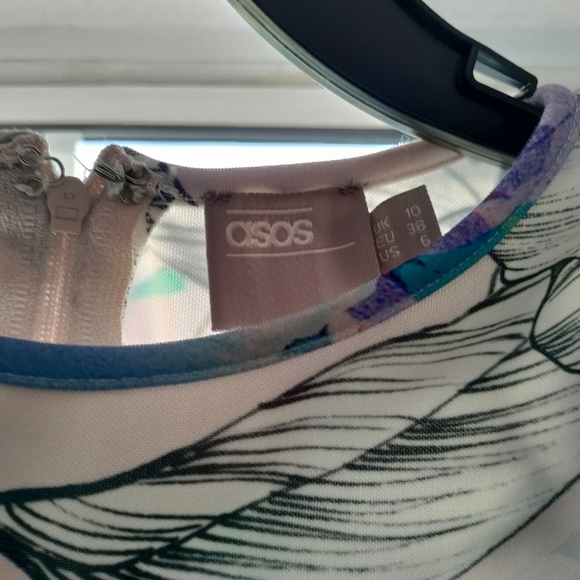 ASOS Floral Print Short Sleeve Dress size 10 - Picture 7 of 14